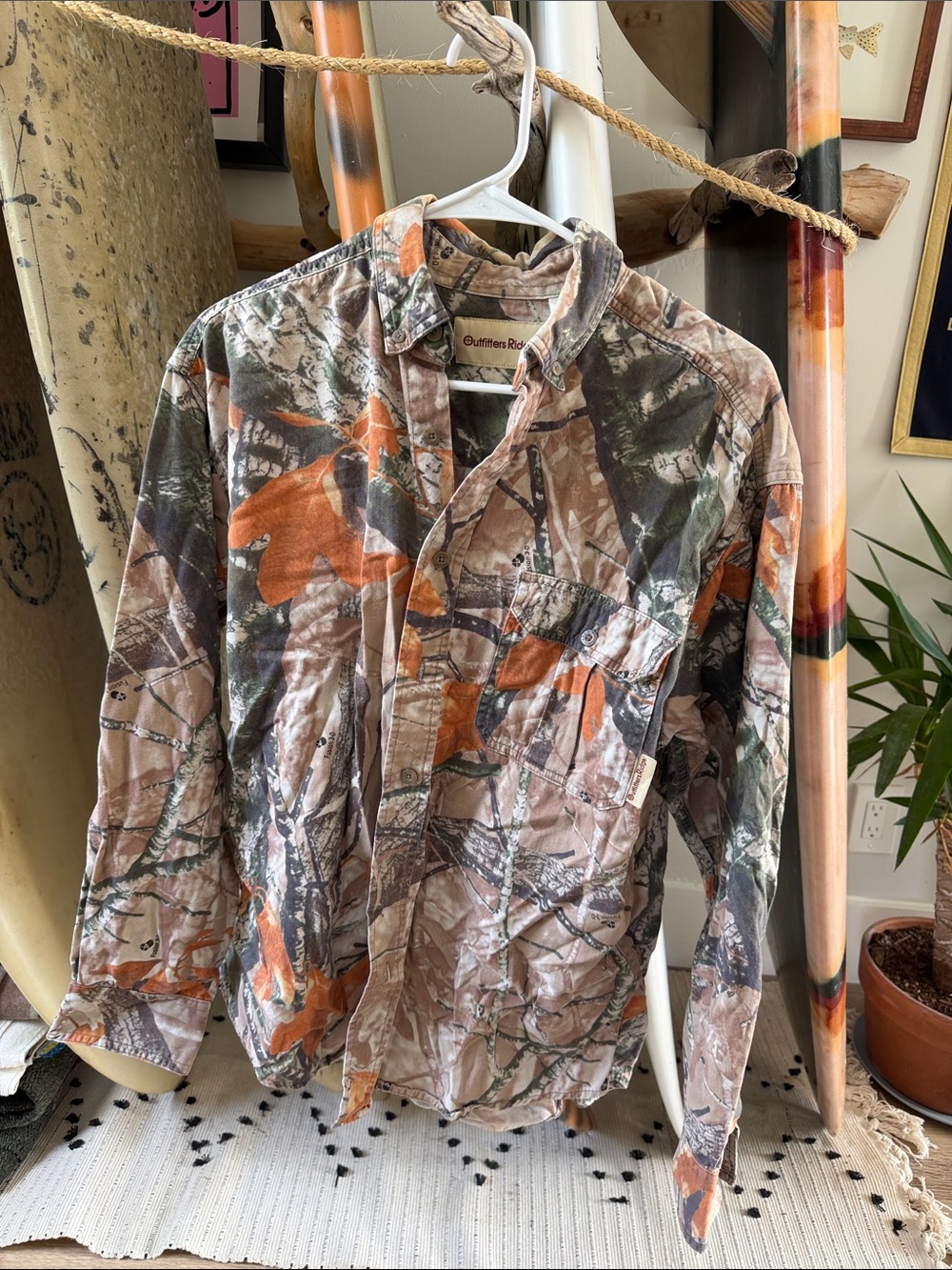Men’s Camouflage Button Up Shirt M Outfitters Ridge